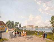 Lory Gabriel I Ludwig View of the Kamennoostrovsky Palace from Aptekarsky Island in St Petersburg  - Hermitage